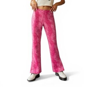 Hot Pink Snake Serpentine Patterned Flare Leg Festival Going Out Pants Size 0
